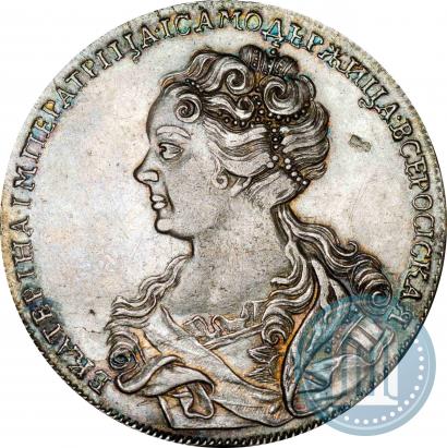 Фото 1 рубль 1726 года  "Московский тип, портрет влево"