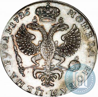 Фото 1 рубль 1726 года  "Московский тип, портрет влево"