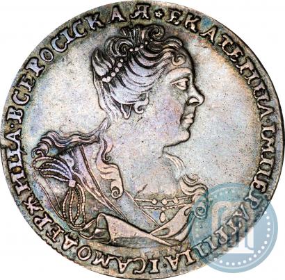 Picture Poltina 1727 year  "Moscow type, portrait turned to the right"