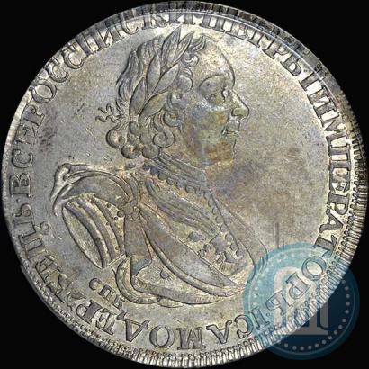 Фото 1 рубль 1725 года СПБ "Солнечный в латах"