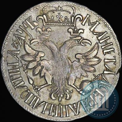 Фото Полтина 1702 года  "Без лент у венка"