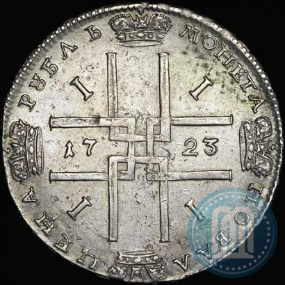 Фото 1 рубль 1723 года  "Портрет в античных доспехах"