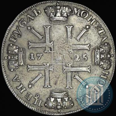 Фото 1 рубль 1725 года СПБ "Солнечный в латах"