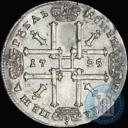 Фото 1 рубль 1725 года  "Портрет в античных доспехах"