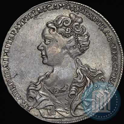 Фото 1 рубль 1726 года  "Московский тип, портрет влево"