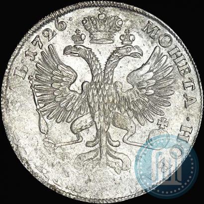 Picture 1 rouble 1726 year СПБ "Petersburg type, portrait turned to the left"