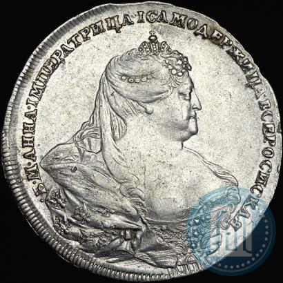 Фото 1 рубль 1737 года  "Московский тип"