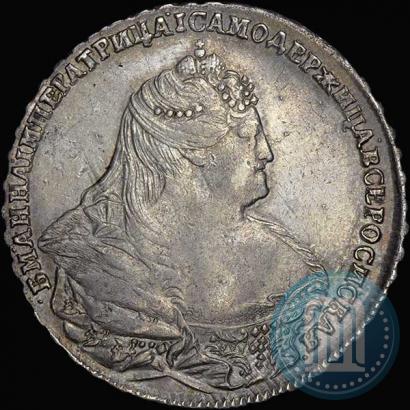 Фото 1 рубль 1739 года  "Московский тип"