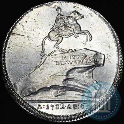 Picture Token Coin 1782 year  "Monument to Peter the Great in Saint-Petersburg"
