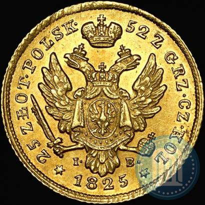 Фото 25 злотых 1825 года IB 