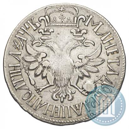 Picture Poltina 1702 year  "Without ribbons near the wreath"