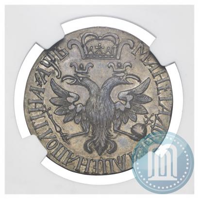 Picture Poltina 1702 year  "Without ribbons near the wreath"