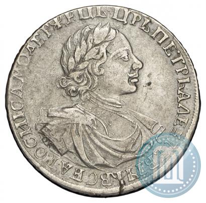Фото 1 рубль 1719 года OK "Портрет в латах"