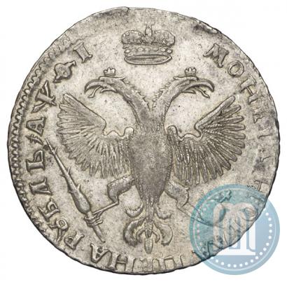 Фото 1 рубль 1719 года OK "Портрет в латах"
