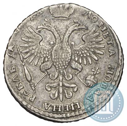 Фото 1 рубль 1721 года K "Портрет в наплечниках"