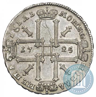 Фото 1 рубль 1725 года  "Портрет в античных доспехах"