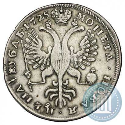 Picture 1 rouble 1725 year СПБ "Petersburg type, portrait turned to the left"