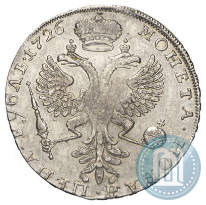 Picture 1 rouble 1726 year  "Moscow type, portrait turned to the left"