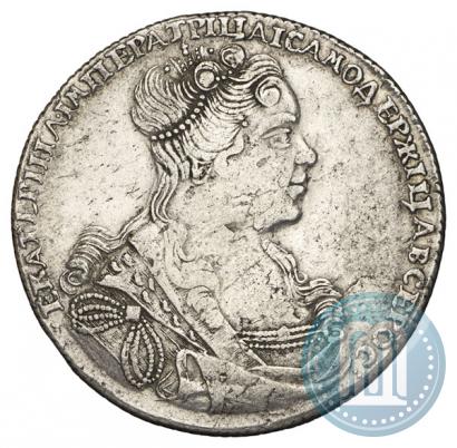 Picture 1 rouble 1727 year СПБ "Petersburg type, portrait turned to the right"