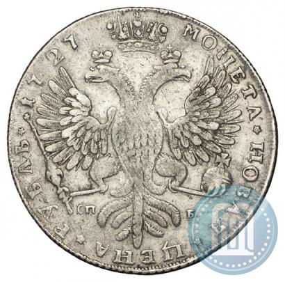 Picture 1 rouble 1727 year СПБ "Petersburg type, portrait turned to the right"