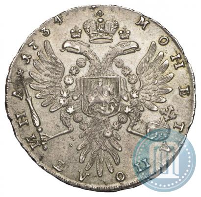 Picture Poltina 1734 year  "Type of 1735"