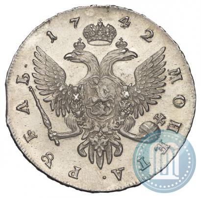 Фото 1 рубль 1742 года СПБ 