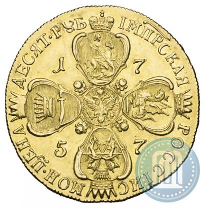 Picture 10 roubles 1757 year СПБ "Portrait by B. Scott"