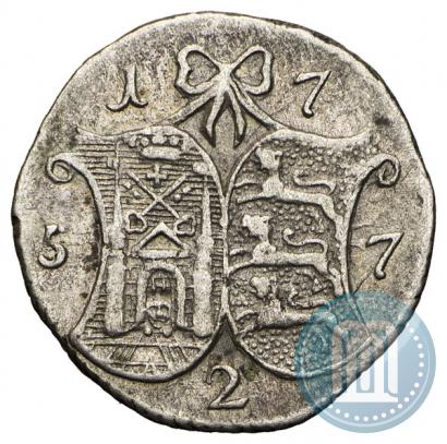 Picture 2 kopecks 1757 year  "For Livonia"