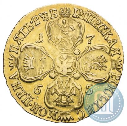 Picture 5 roubles 1765 year СПБ-Т.I. 