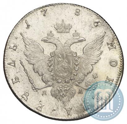 Фото 1 рубль 1786 года СПБ-ЯА 