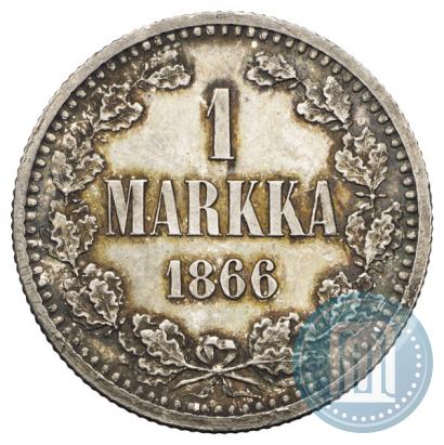 Picture 1 markka 1866 year S 