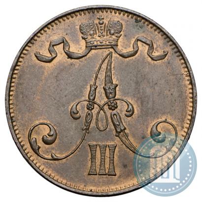 Picture 5 pennia 1889 year  
