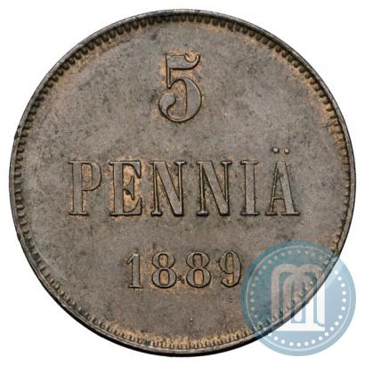 Picture 5 pennia 1889 year  