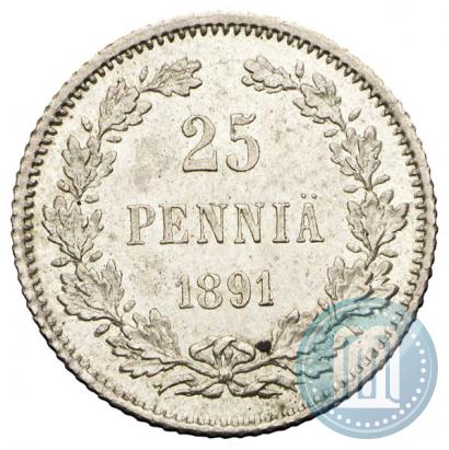Picture 25 pennia 1891 year L 