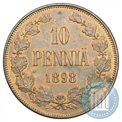 Picture 10 pennia 1898 year  