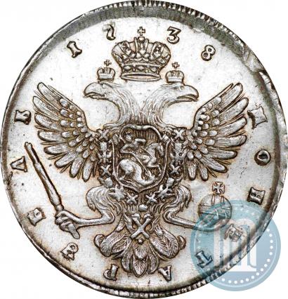 Фото 1 рубль 1738 года СПБ "Петербургский тип"