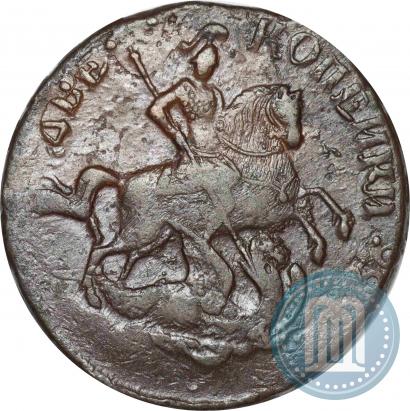Picture 2 kopecks 1757 year  "Nominal under St. George"