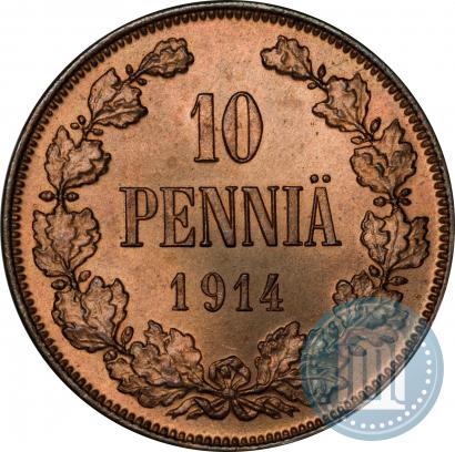 Picture 10 pennia 1914 year  