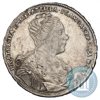 Picture 1 rouble 1727 year  "Moscow type, portrait turned to the right"
