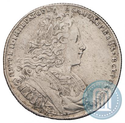 Фото 1 рубль 1727 года СПБ "Петербургский тип"
