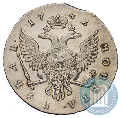 Фото 1 рубль 1742 года СПБ 