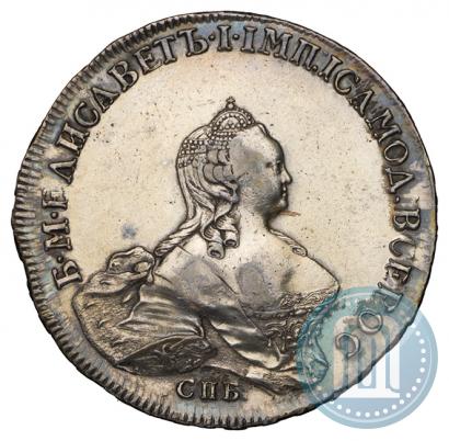 Picture 1 rouble 1754 year СПБ-IМ "Portrait by Benjamin Scott"