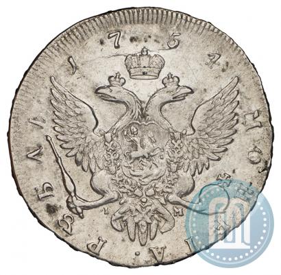 Picture 1 rouble 1754 year СПБ-IМ "Portrait by Benjamin Scott"