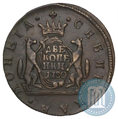 Фото 2 копейки 1780 года КМ 