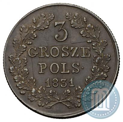 Picture 3 grosze 1831 year KG "Polish uprising"