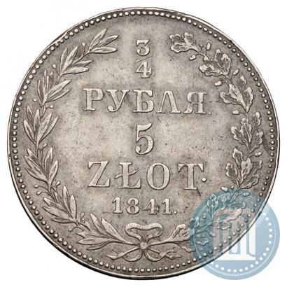 Picture 3/4 roubles - 5 złotych 1841 year MW 
