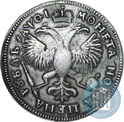 Фото 1 рубль 1719 года OK "Портрет в латах"