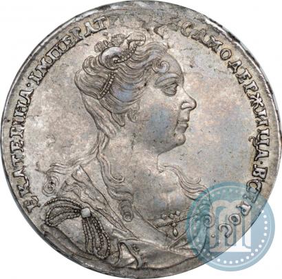 Фото 1 рубль 1726 года  "Московский тип, портрет вправо"