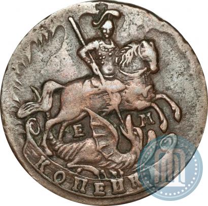 Picture 1 kopeck 1791 year ЕМ 