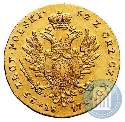 Фото 25 злотых 1817 года IB 